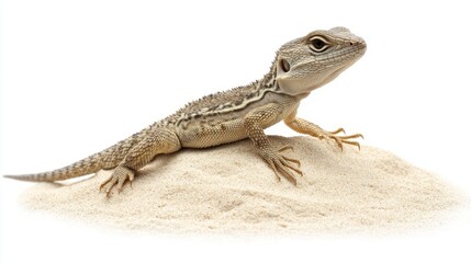 Naklejka premium Desert Lizard Isolated Experience with Isolated with Desert