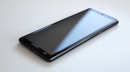 Modern smartphone with sleek design on a minimalist background