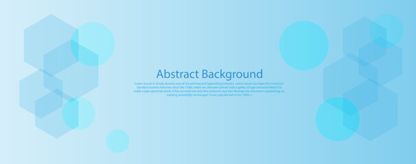 Geometric abstract background with blue hexagons. Structure molecule and communication. Science, technology and medical concept. Vector illustration