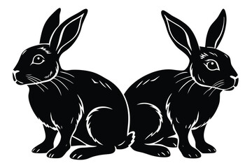 Obraz premium bunny silhouette sets
