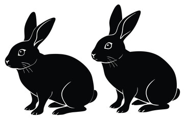 Obraz premium bunny silhouette sets