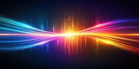 Dynamic Spectrum of Vibrant Hues and Glowing Lines, an Abstract Background Image Perfect for Modern Designs