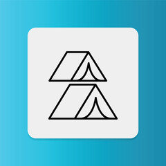 Refugee Camp icon. Editable stroke. Vector illustration	
