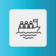 Illegal Immigration icon. Editable stroke. Vector illustration	
