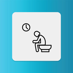 Immigration Interview icon. Editable stroke. Vector illustration	
