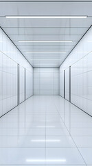Obraz premium Bright White Corridor Interior Design