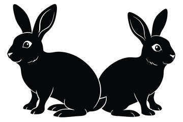 Fototapeta premium rabbit silhouette vector illustration