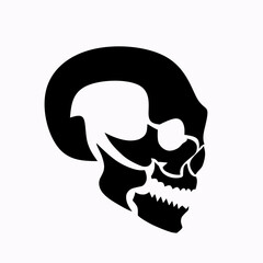 illustration vector graphic of design abstract skull head