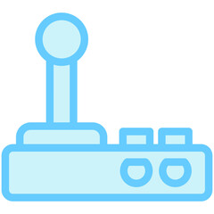 Gamepad dual tone blue color, mini illustration icon. use for modern concept, print, UI, UX kit, web and app development. Vector EPS 10, related to entertainment, festival, funfair and hobbies.