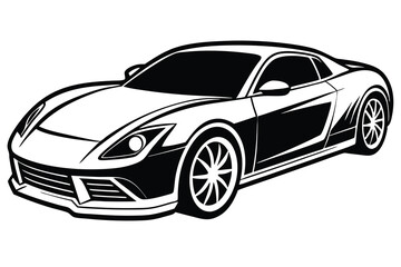 Obraz premium Electric vehicle car Vector icon Outline Car vector outline drawing