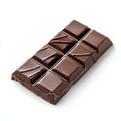 Fototapeta premium Isolated chocolate bar, high-res, professional white background photo.