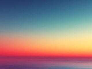 Obraz premium Ocean horizon sky sunset gradient pastel colors