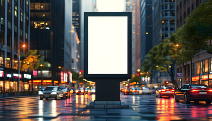 Urban nightlife billboards city streets digital advertising vibrant environment street view modern marketing strategies