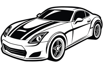 Obraz premium HighSpeed Racing Car Vector Design