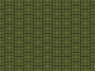 Mandala line art green gold  style 2