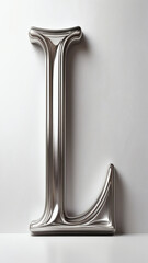 The striking silver letter l: an exquisite representation of style and sophistication in design