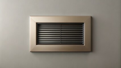 Modern Wall-Mounted Ventilation Grille with Brushed Metal Accents for Enhanced Airflow and Stylish Interior Design