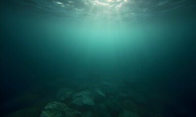 Fototapeta premium Fear of Deep, Murky Water Where the Bottom Isn’t Visible