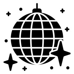 Disco ball icon to liven up the party light atmosphere