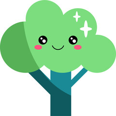 Environment kawai icon elements 