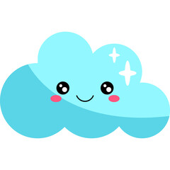 Environment kawai icon elements 