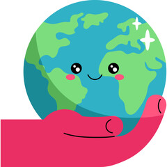 Environment kawai icon elements 