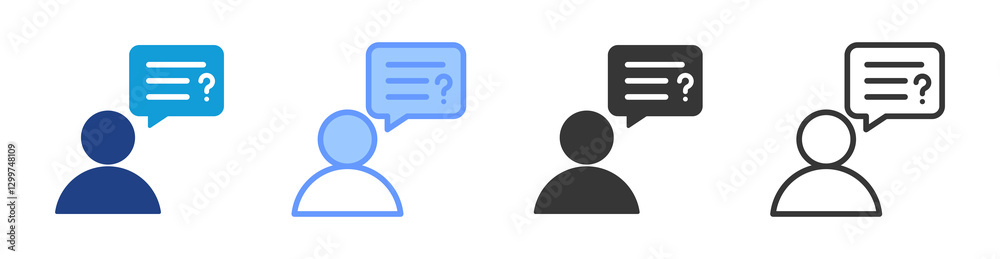 Poster Client icon set multiple style collection