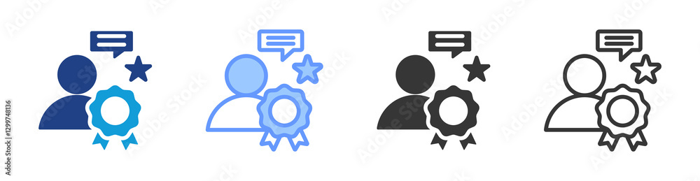 Poster Expertise icon set multiple style collection