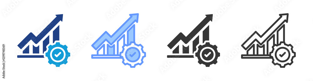 Aufkleber Optimization icon set multiple style collection