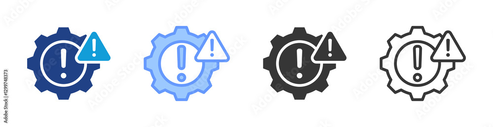 Poster Risk icon set multiple style collection