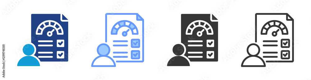 Aufkleber Performance icon set multiple style collection