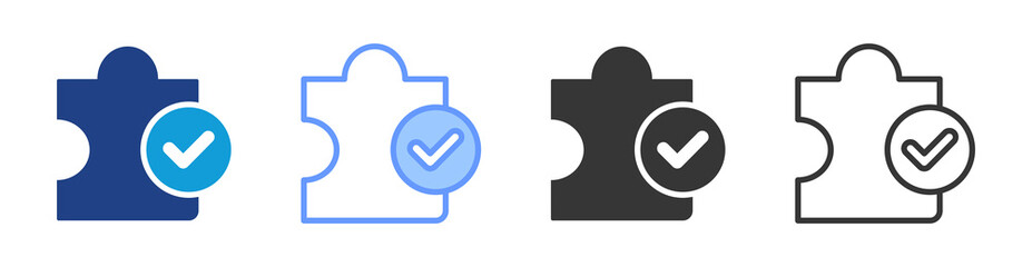 Problem Solving icon set multiple style collection