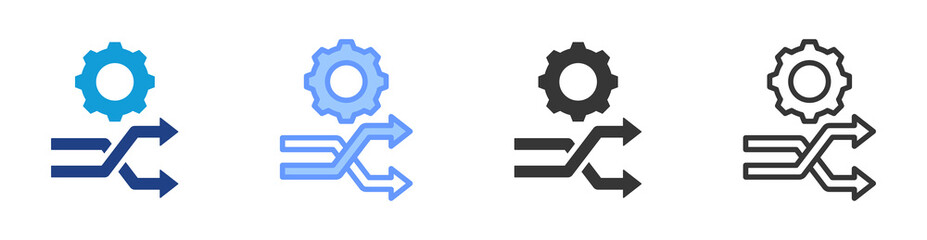 Change Management icon set multiple style collection