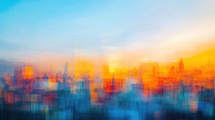 Fototapeta premium Urban Sunrise: A Cityscape at Dawn