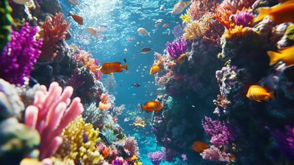 Obraz premium Vibrant Coral Reef Ecosystem: Underwater Paradise