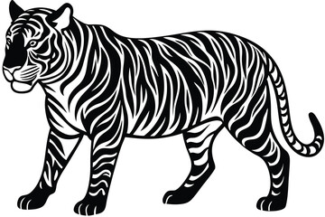 Obraz premium Tiger Silhouette Vector Collection