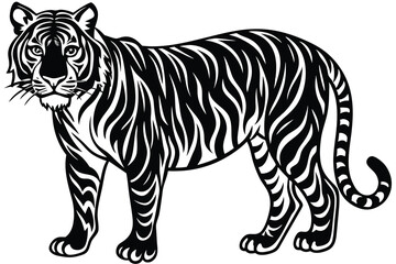 Obraz premium Tiger Silhouette Vector Collection