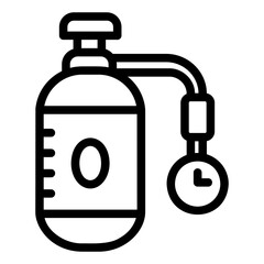 oxygen tank Line Icon