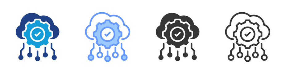 Api icon set multiple style collection