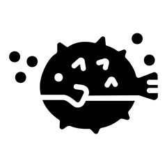 puffer fish Solid icon