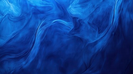 Fototapeta premium Abstract depiction of flowing blue smoke or swirling liquid
