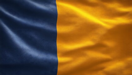 Flag Waving Blue, Gold, Soft Texture