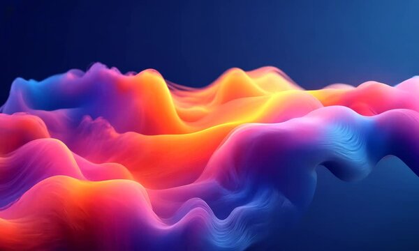 Abstract colorful gradient flowing shapes animation background for live event