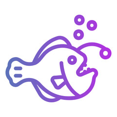 Fototapeta premium angelfish Gradient icon