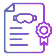 certificate Gradient icon