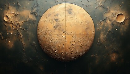 Mars Planet surface, craters, dark background
