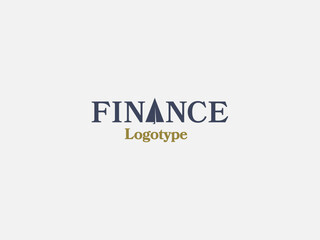 Finance pyramid Logo. Secure Investment Concept