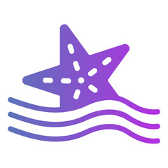 Obraz premium starfish Gradient icon