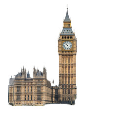 Obraz premium Majestic Architecture: Detailed View of the Iconic Big Ben Clock Tower