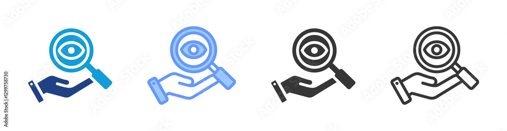 Poster Insight icon set multiple style collection